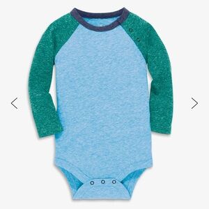 Primary (6-9 months) Long sleeve heathered baseball babysuit